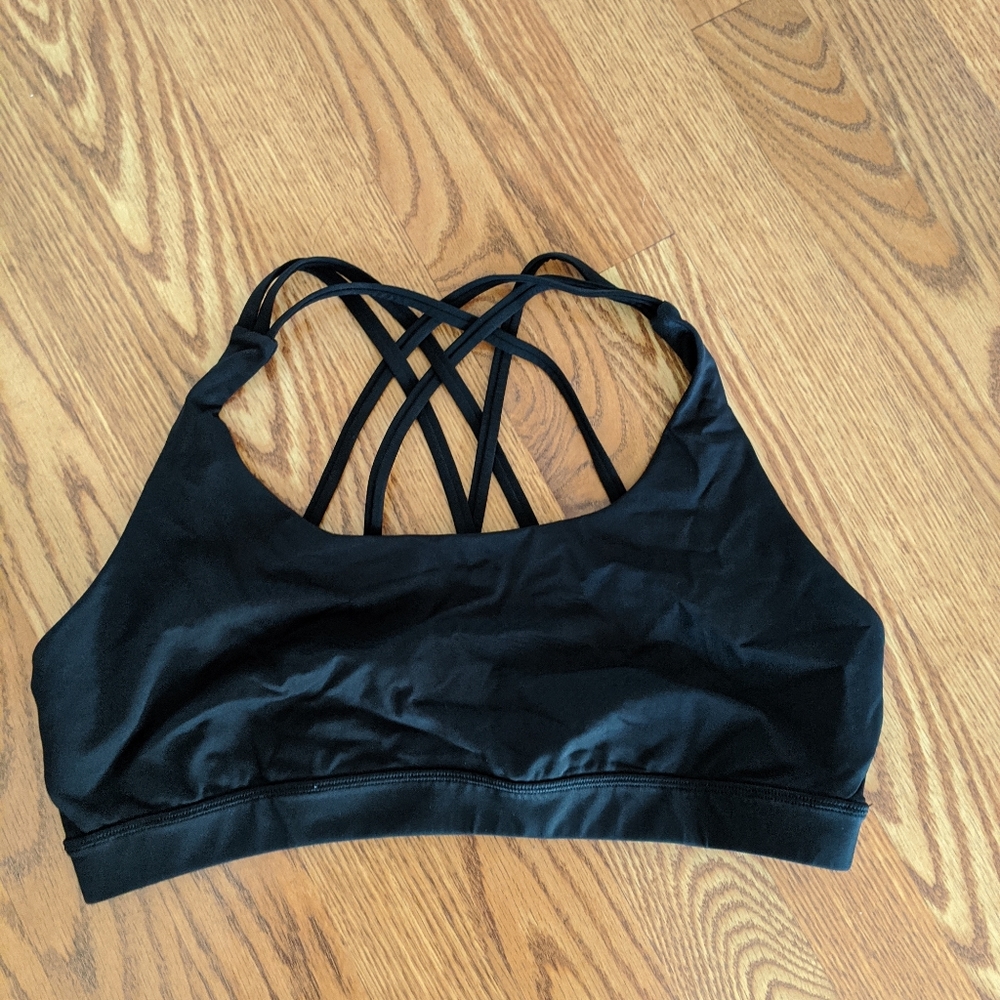 Lululemon Black Energy Peek Bra size 12